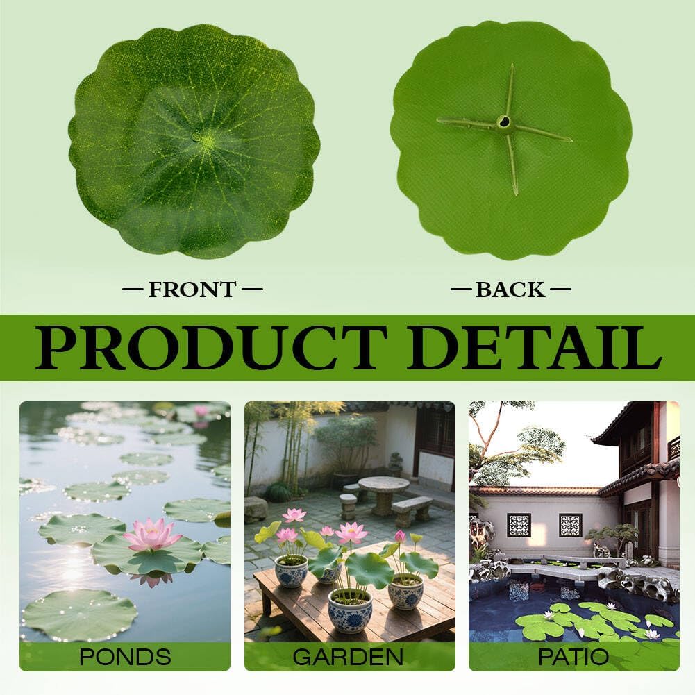 30PCS Artificial Water Lily Leaves,Small Realistic Floating Water Lily Pads, Pond Plant Lotus Leaves Suitable for Fish Tank,Terraces,Pool,Aquarium Decoration(2.32inch)