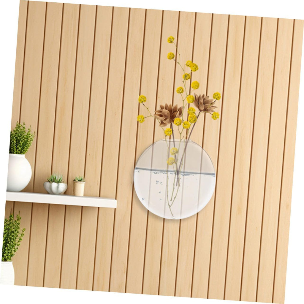 2pcs Clear Glass Hydroponic Wall Hanging Containers Space-Saving Vases for Indoor Plants Home Office Decor Transparent Terrarium Bowls for Root Display