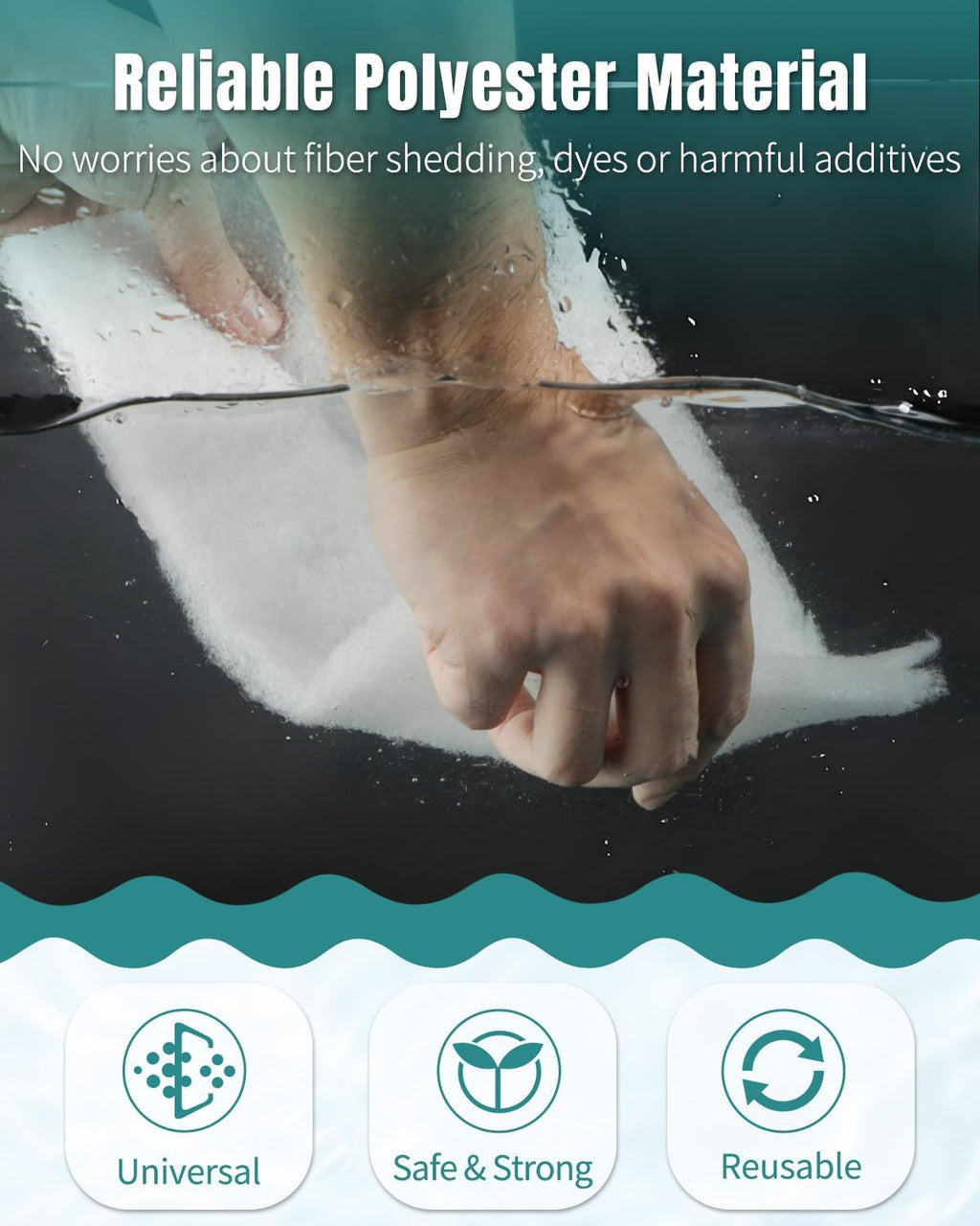 Pawfly 79 x 12 Inch White Cuttable Aquarium Filter Pad, 2 Inch Thick High Density Filter Media Roll for Freshwater Saltwater Fish Tanks & Small Ponds, Aquarium Filter Floss Roll for Fish Tank Filters