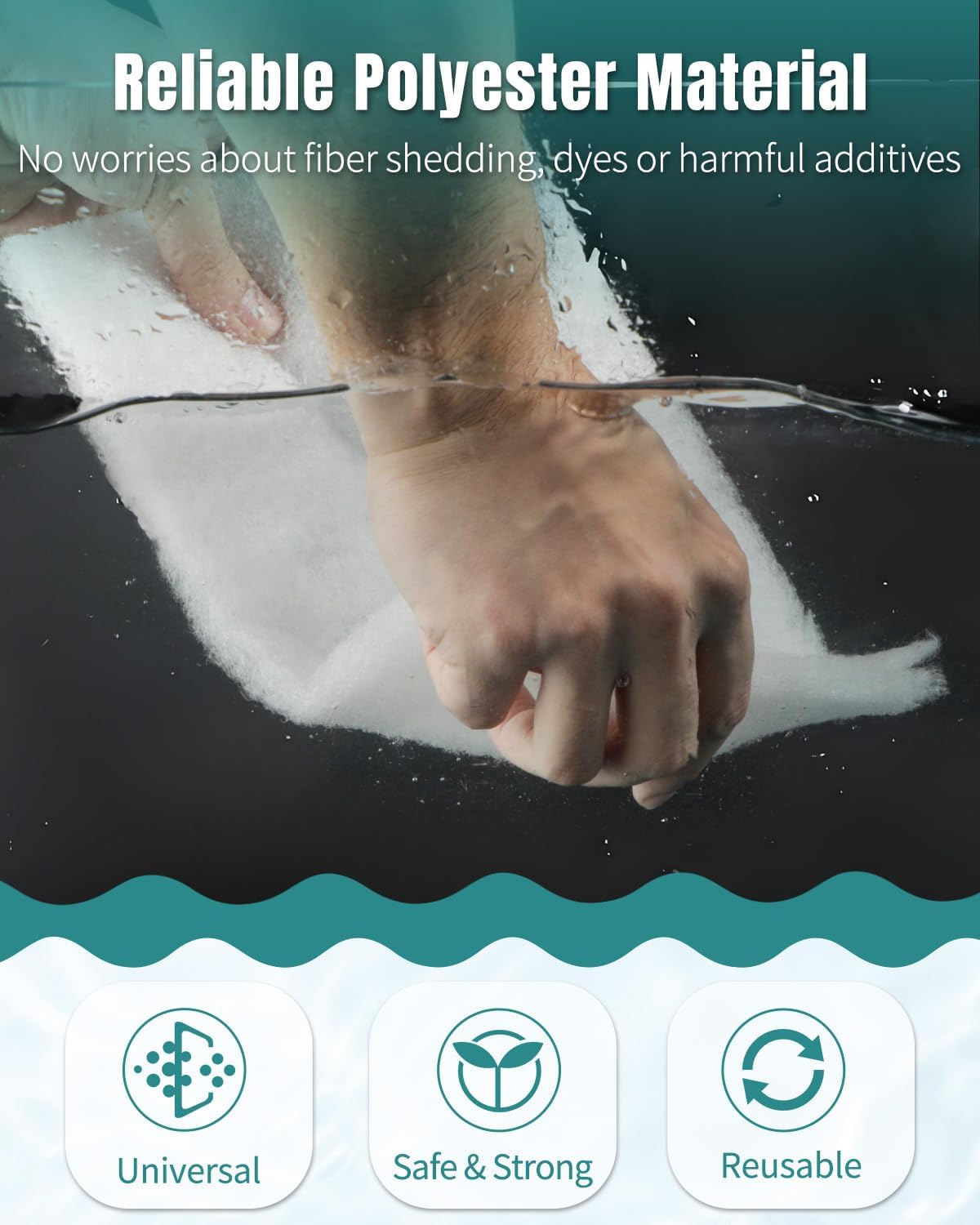 Pawfly 79 x 12 Inch White Cuttable Aquarium Filter Pad, 2 Inch Thick High Density Filter Media Roll for Freshwater Saltwater Fish Tanks & Small Ponds, Aquarium Filter Floss Roll for Fish Tank Filters