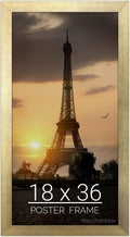 wallsthatspeak 18x36 Gold Picture Frame for Puzzles Posters Photos or Artwork