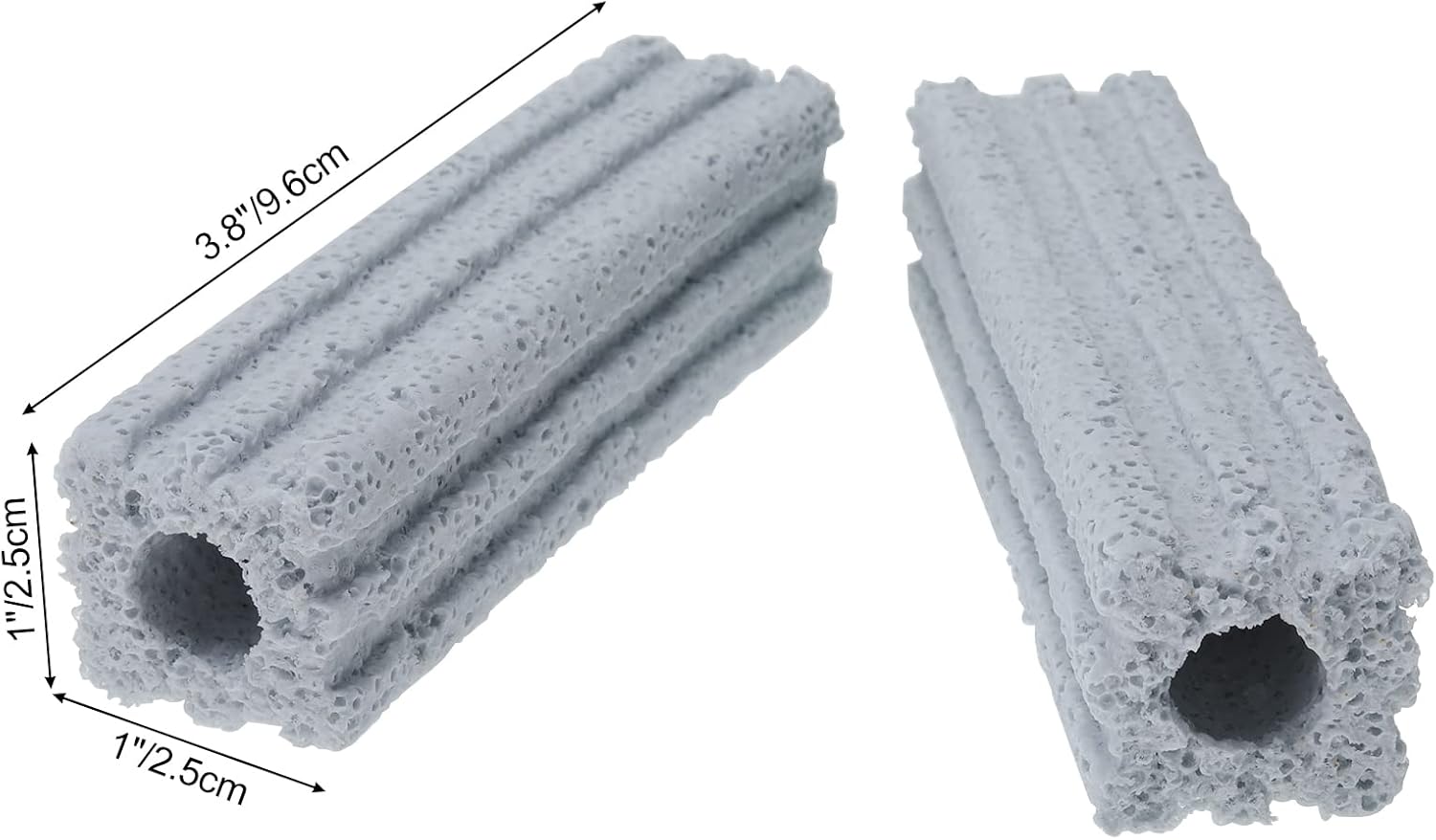 RealPlus Ceramic Bio Filter Media for Aquarium Sump Canister Pond Fish Tank, Vast Surface Area (3.8" Length / 72pcs)