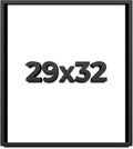 29x32 Shadow Box Frame Black | 1 Inch Deep Solid Wood Shadowbox Display Frame | UV Resistant Acrylic Plexiglass, Acid Free Backing, and Hanging Hardware | Dugan Picture Frame Style
