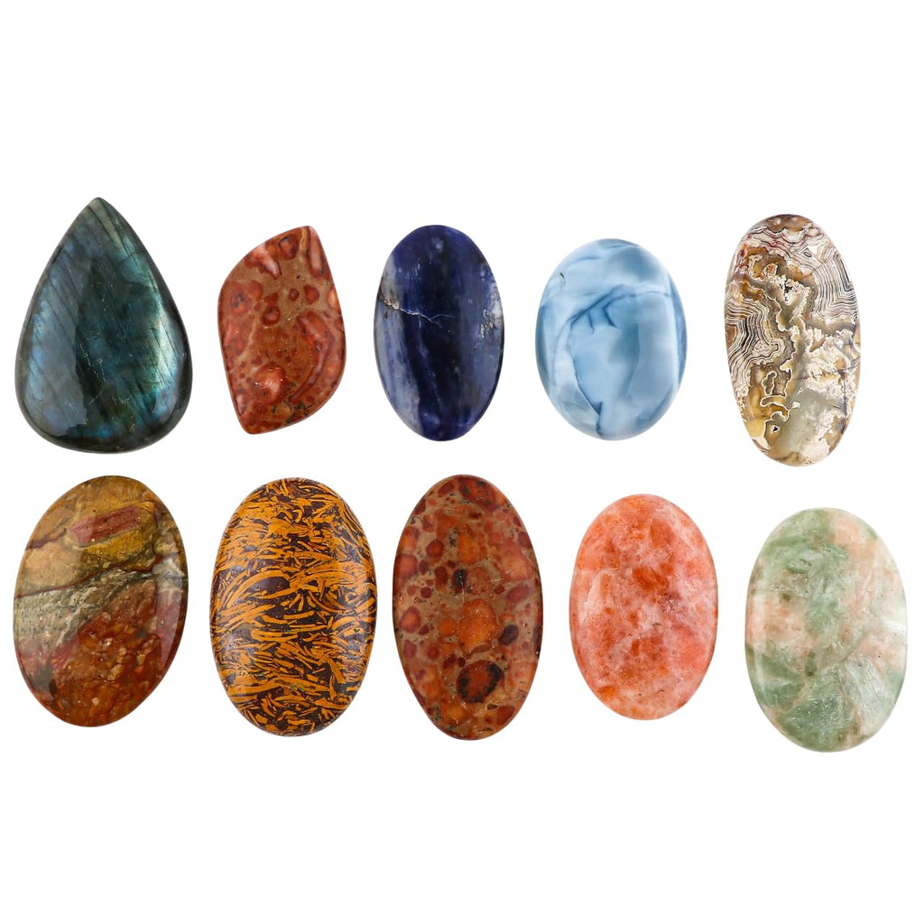150+ carats Oval Mix Stone Gemstone Crystals, Wholesale Cabs, Wire Wrapping, Polished Crystals, Natural Stones, Jewelry Making Supplies, DIY Stone, AA+ (5 Pcs)