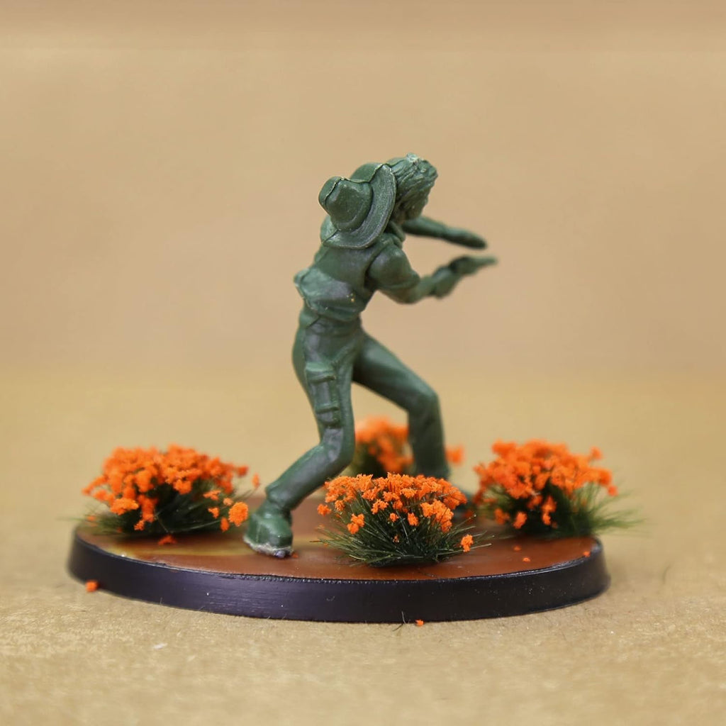Miniature Vegetation Bushy Shrubs Tuft Flowers with Model Bases War Game DIY Railway Terrain Scenery (H)