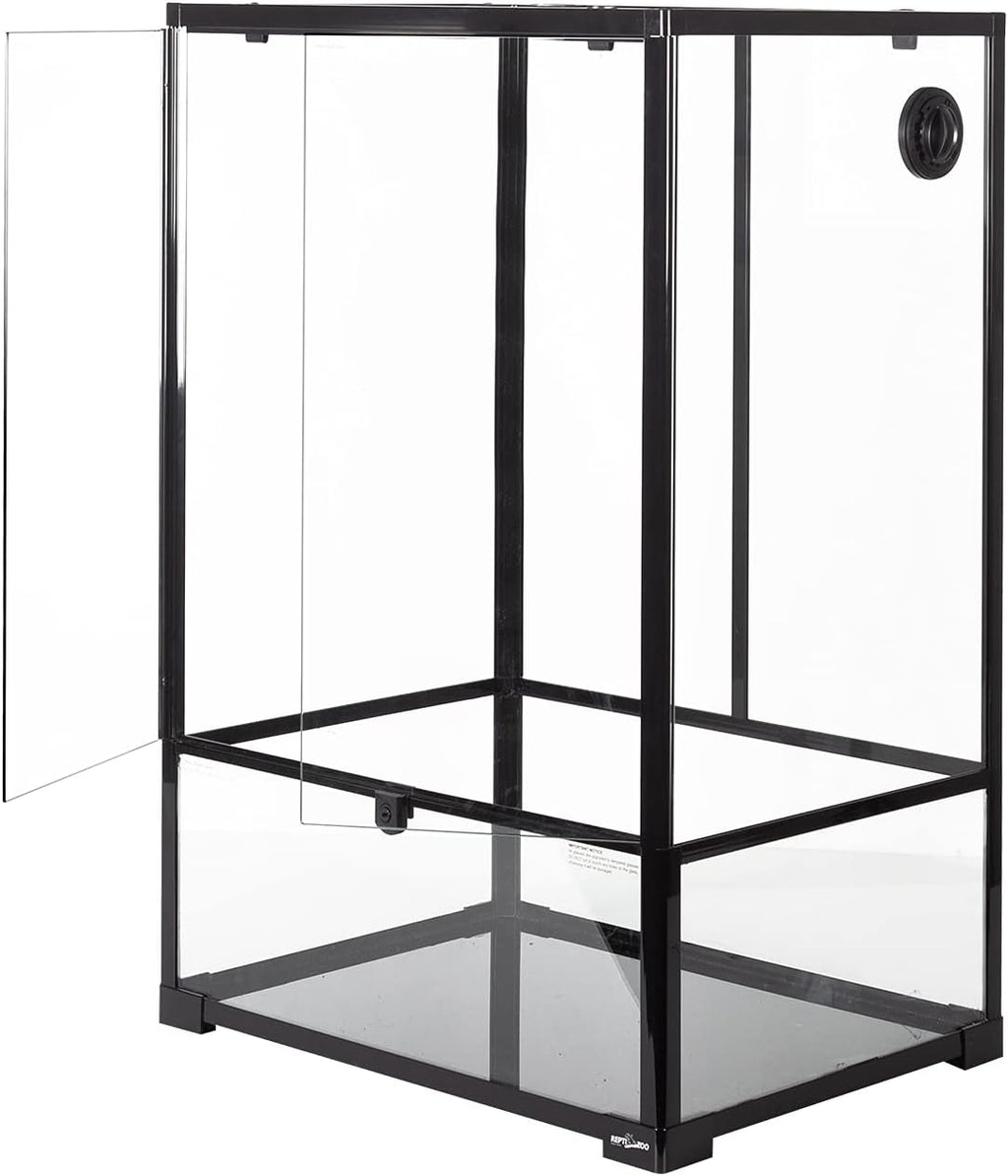 REPTI ZOO 67 Gallon Glass Terrarium Tank,Knock-Down Paludarium Large Terrarium 24"x18"x 36”,Bio Deep Base 10”, Double Hinge Door, Siphon Gravel Cleaner Set Included