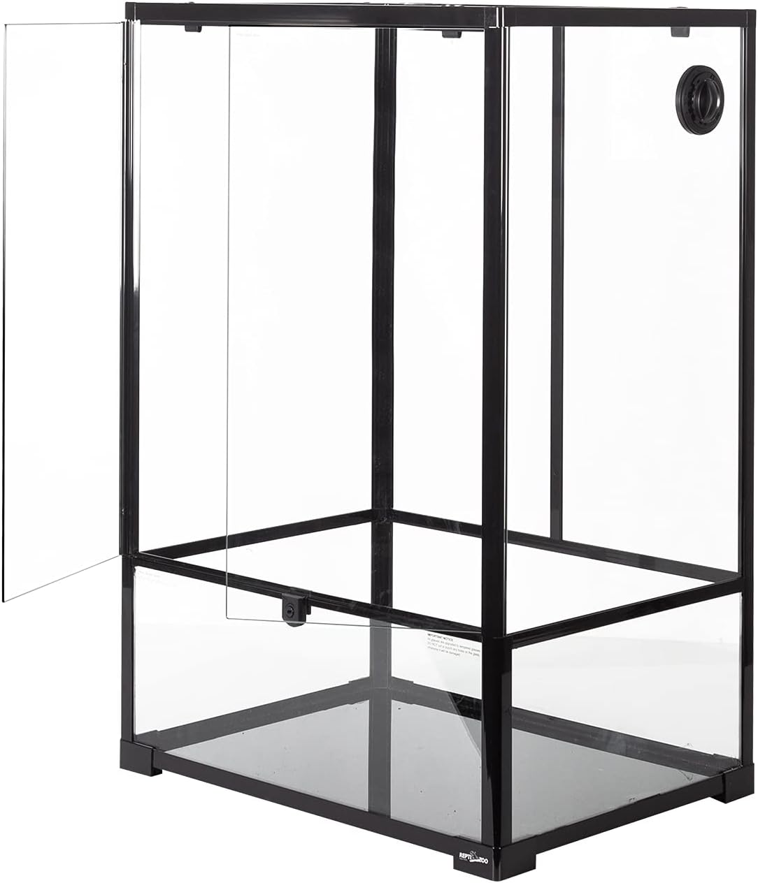 REPTI ZOO 67 Gallon Glass Terrarium Tank,Knock-Down Paludarium Large Terrarium 24"x18"x 36”,Bio Deep Base 10”, Double Hinge Door, Siphon Gravel Cleaner Set Included