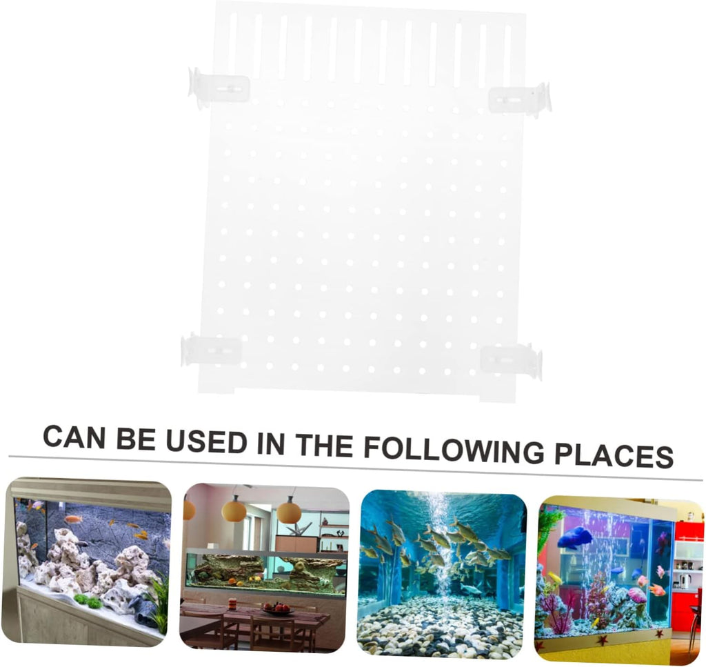 Acrylic Fish Tank Divider 11.8X9.8 Inch Clear Aquarium Separator Panel for 10-20 Gallon Tanks Transparent Isolation Board for Breeding and Tank Separation