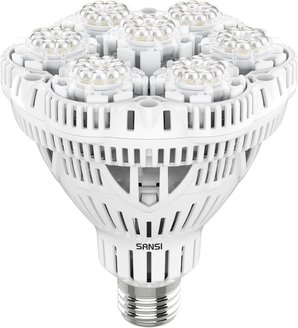 SANSI Grow Lights for Indoor Plants Full Spectrum, 36W Grow Light Bulb (400 Watt Equivalent) with Optical Lens for High PPFD, PPF 65.6 umol/s LED Energy Saving Plant Light Bulb for Seeding and Growing