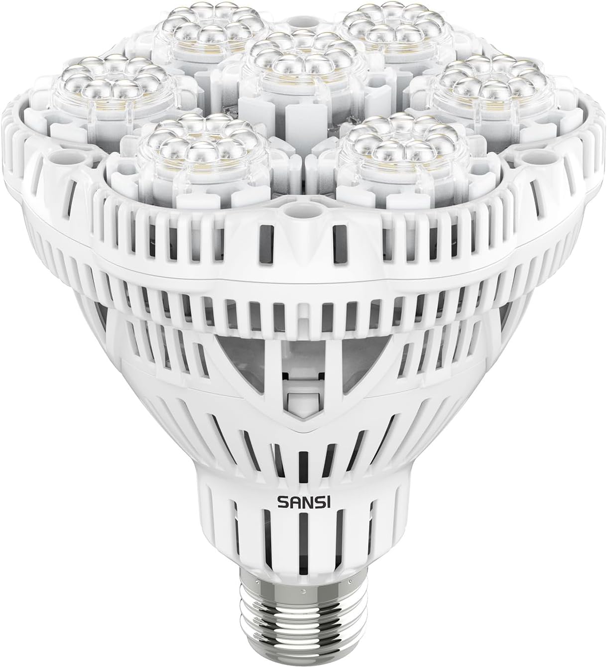 SANSI Grow Lights for Indoor Plants Full Spectrum, 36W Grow Light Bulb (400 Watt Equivalent) with Optical Lens for High PPFD, PPF 65.6 umol/s LED Energy Saving Plant Light Bulb for Seeding and Growing