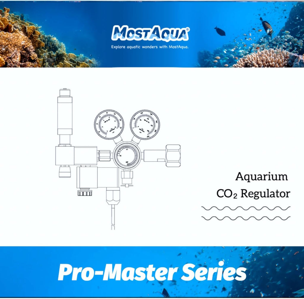 Dual Stage Co2 Regulator for Aquarium, Pro-Master Series, Co2 System Kit for Aquarium Plants, Integrated Bubble Counter and Adjustable Output Pressure