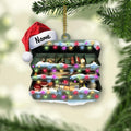 Fishing Tools Box Personalized Fishing Christmas Ornament Fish Ornaments for Christmas Tree Bass Fish Ornaments Fishingman Decor Flat 2D Hanging Tree Fisherman Dad Gift 16