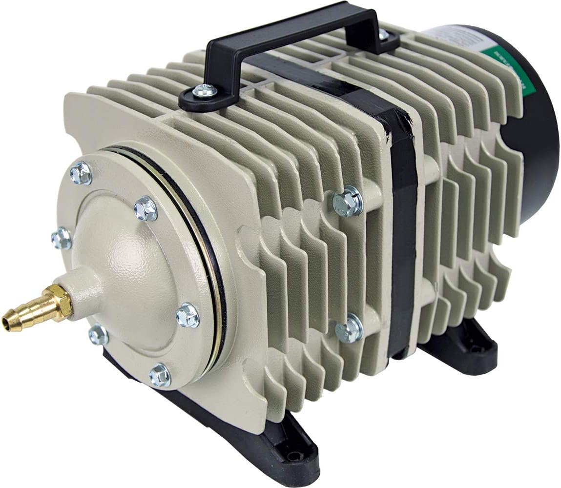 Hydrofarm Active Aqua AAPA110L 112W 1750 GPH Commercial Pond Hydroponics 12 Outlet Air Pump, Black