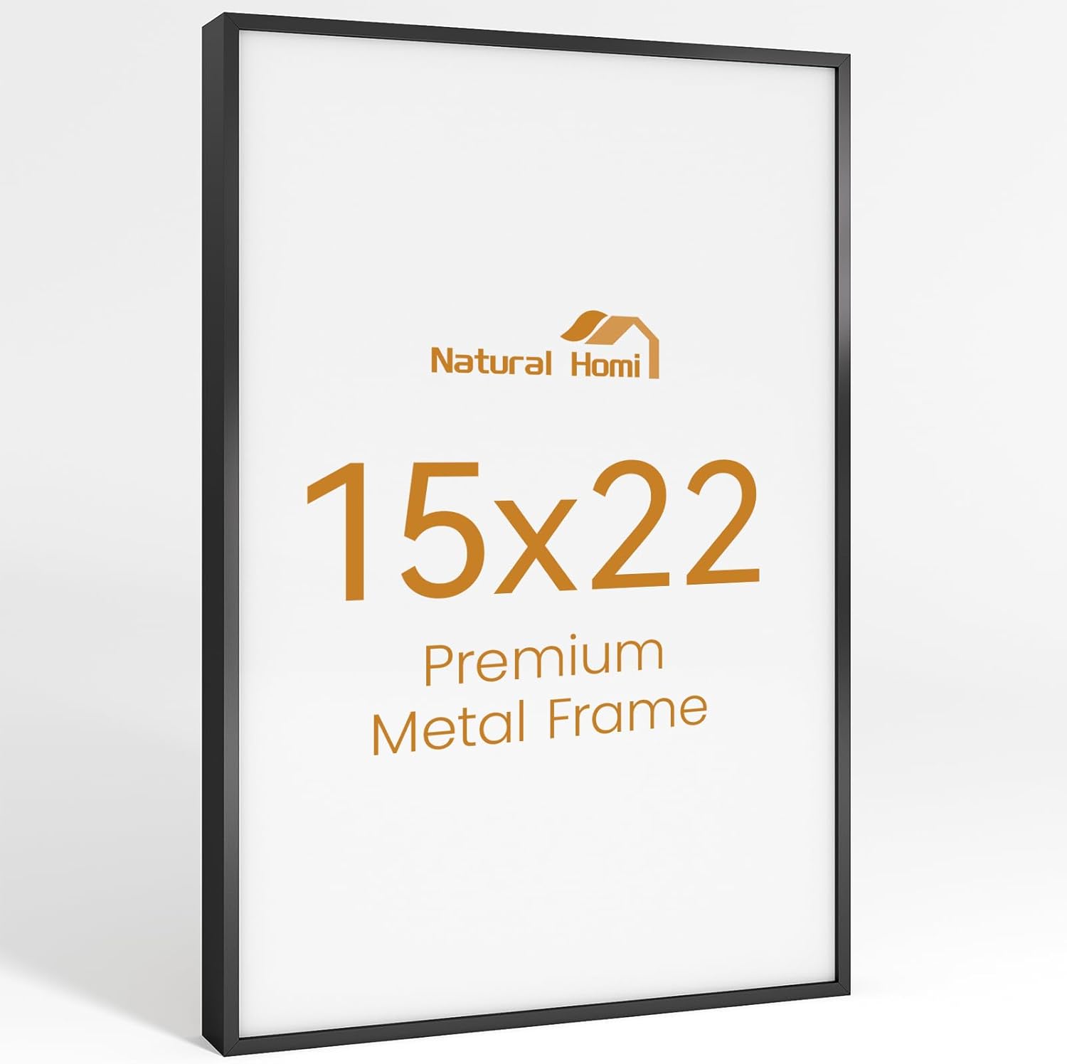 15x22 Aluminum Metal Picture Frame,Tempered Glass Black Photo Frame 15x22 for Family Photo,Posters,Art,Document to Wall Mount Horizontally or Vertically