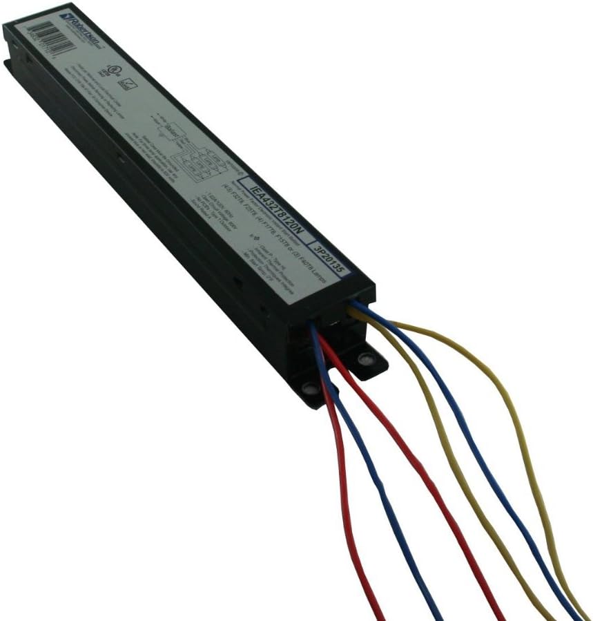 Robertson IEA432T8120N (1P20135) Electronic Fluorescent Ballast, for 3 or 4 T8 Fluorescent lamps between 17W-32W (F17T8 through F32T8) or 3 F40T8 Lamps, Instant Start, 120V (Qty 10)