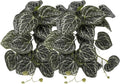 2Pack Reptile Fake Plants for Terrarium, Snake Tank Accessories, Habitat Decor Artificial Hanging Plants with Suction Cup - Fake Anthurium Crystallinum
