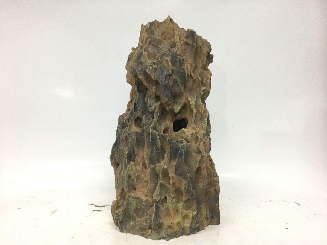 Artificial Dragon Stone Rock Formation, 12 Inches Tall Aquarium Fish Tank Ornament Decor, Aquascape Large Resin Boulder for Fish Tanks, Reptile & Aquatic Habitat Safe