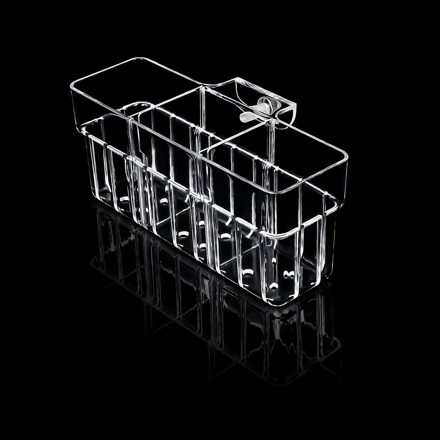 2 Pack Clear Aquarium Plant Holder Top Hanging Fish Tank Plant Holders Fits up to 0.8in Tank Edges, Aquarium Décor