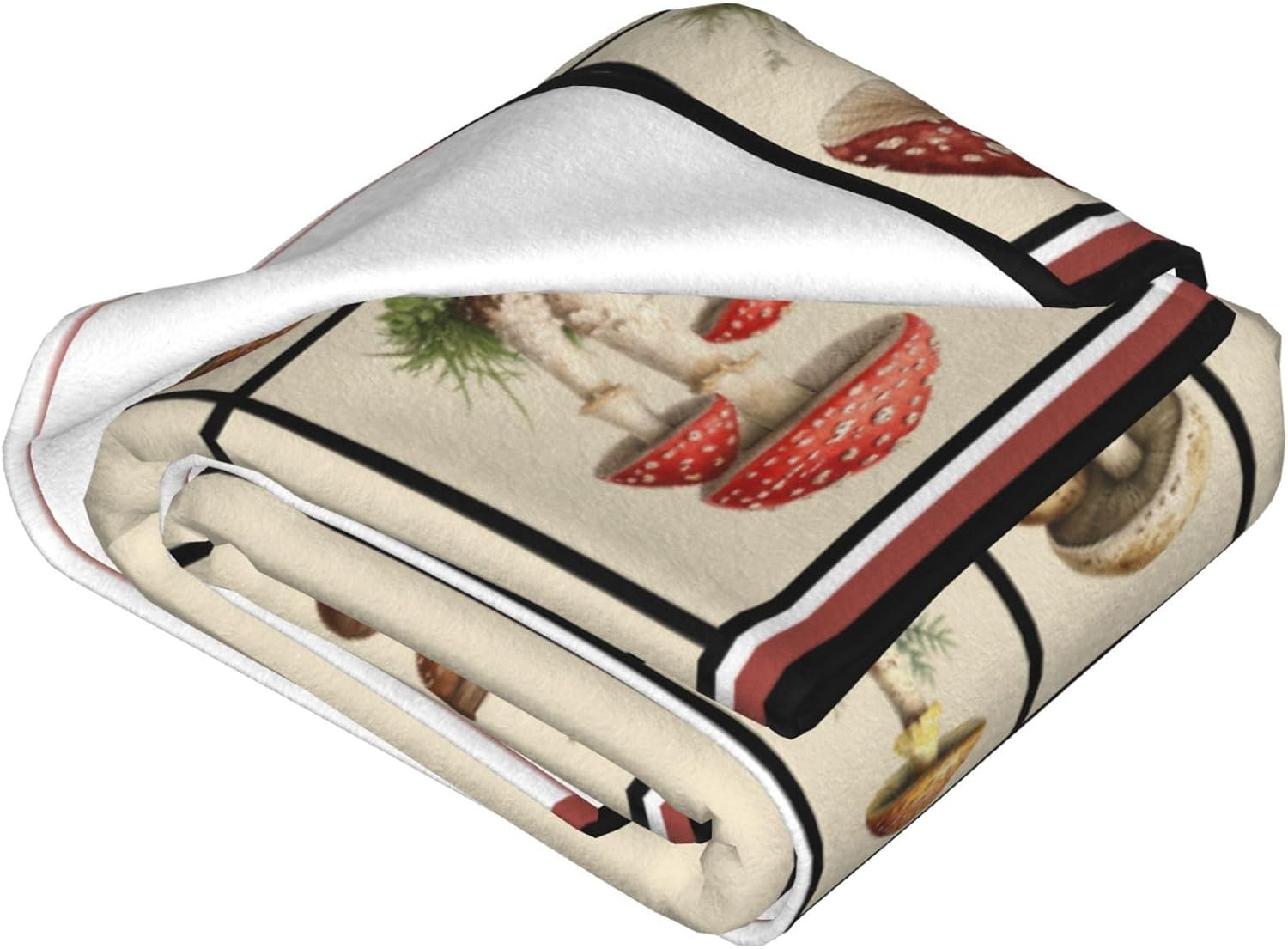 Mushroom Throw Blanket Mushroom Print Throw Blankets Gifts for Couch Sofa Bed Stuff Decor Soft Cozy Fleece Plush Warm Flannel Bedding for Lover Men Women Boys Girls 50"x60"