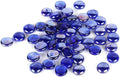 Houseables Glass Beads for Vases, Marbles for Vases, Glass Marbles, Filler, Blue Beads, Flat, Blue Gems, Crafts, Pebbles, Stones, Decorative Rocks, Plants, Florist, Floral, Fishbowl, 5 LBS, 400-500 PC