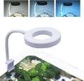 Small Aquarium Light Clip on Fish Tank Light LED USB Full Spectrum Light with Dimmer Multi-Color White+Blue+Red for 1-5 Gal Betta Tank (Adapter NoT Included, No Timer)
