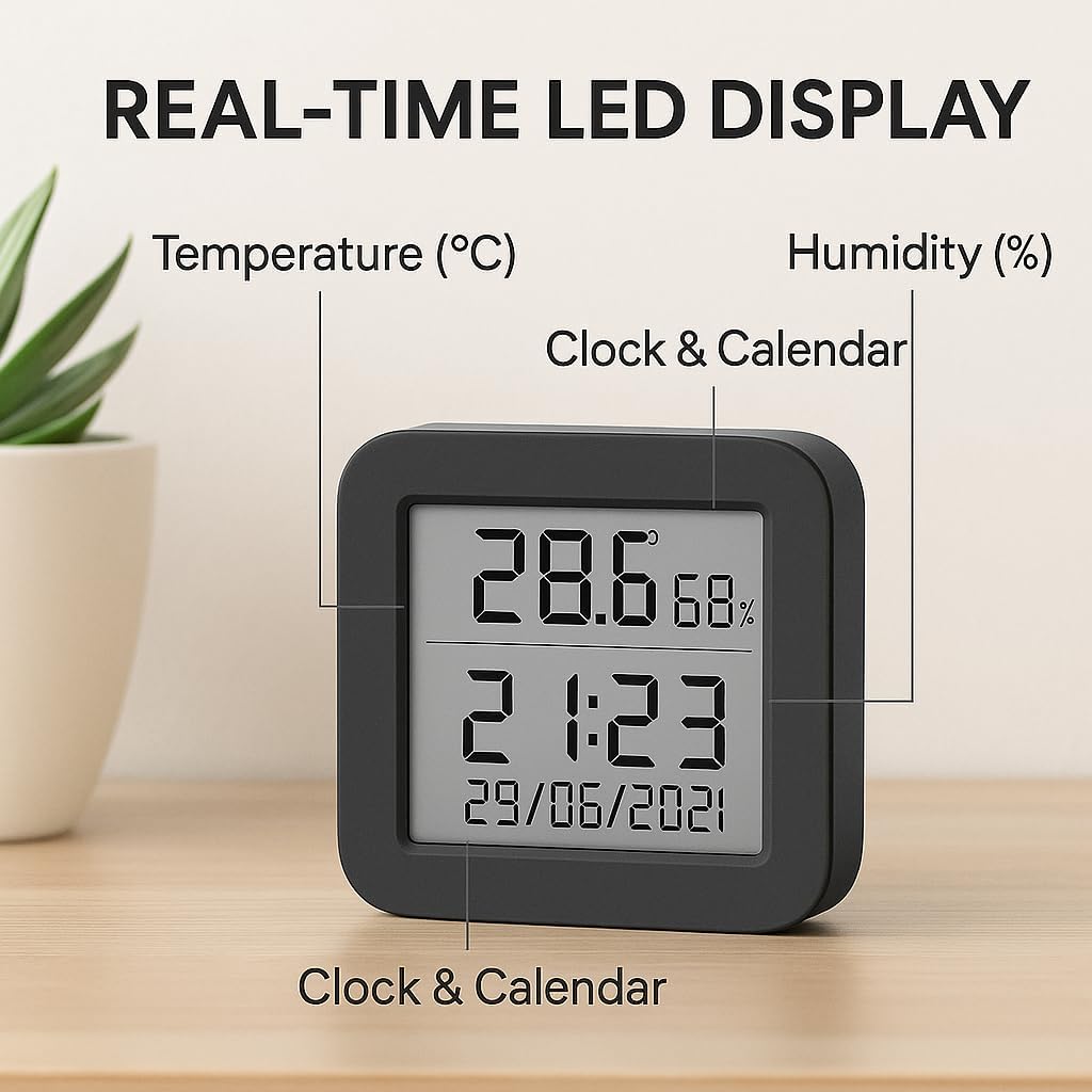Smart WiFi IR Remote Controller with Temperature & Humidity Sensor – 3-in-1 Universal IR Hub for AC, TV, Fan, Compatible with Alexa & Google Assistant
