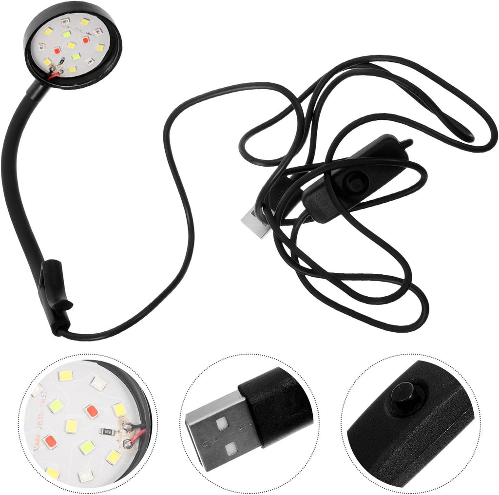 USB Clip Aquarium LED Light for Fish Tanks Aquarium Lamp with Full Spectrum for Aquatic Plant Photosynthesis and Decorative Lighting Suitable for Home and Professional Use