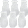 AQUA KT Aquarium 200um Micro Nylon Filter Sock Bag 4 Inch Ring Diameter 10 Inch Length for Fish Tank Filter System, Pack of 6