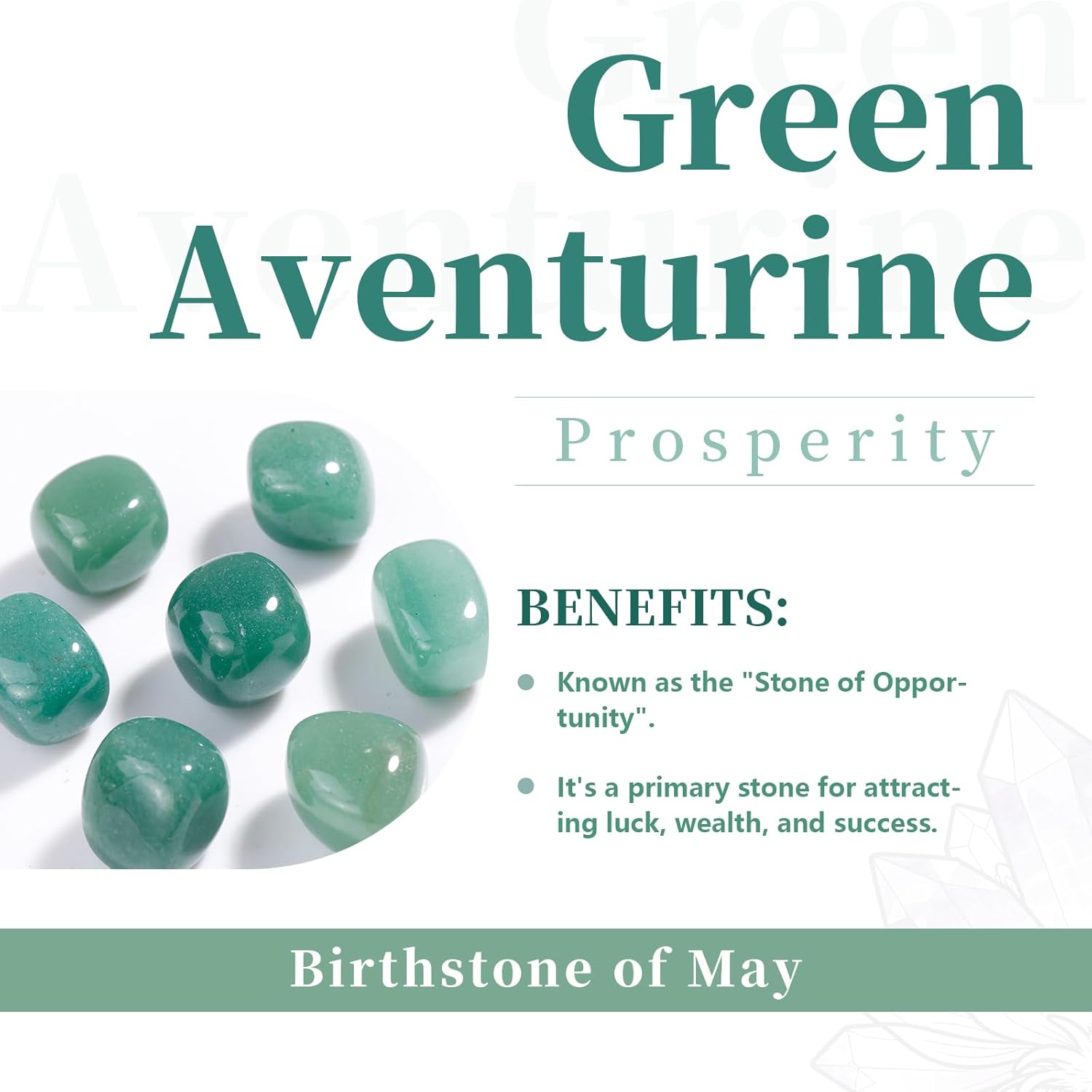 rockcloud Green Aventurine Rune Stones Tumbled Engraved Lettering Crystal Set for Wicca Crystals Healing Chakra Reiki