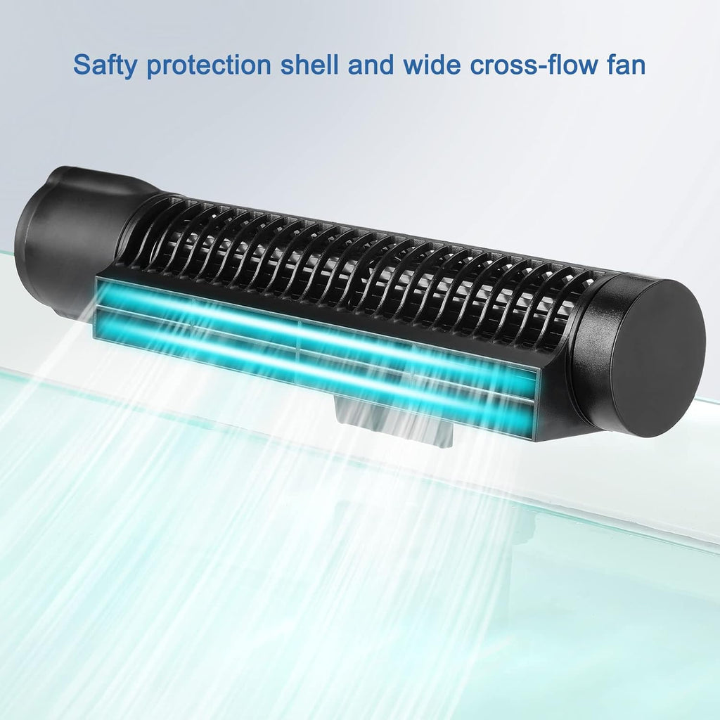 Aquarium Chillers Aquarium Cooling Fan, DC12V Auto Fish Tank Cooling Fan with Adjust knob,Cross-Flow Fan with Broad Airflow (4W)