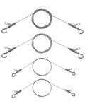 Adjustable Picture Hanging Wire, 2PCS 1m x 1mm Small Hooks + 2PCS 2m x 1.5mm Large Hooks Picture Frame Wire Kit Heavy Duty up to 100lbs, Stainless Steel for Mirror, Light, Flowerpot