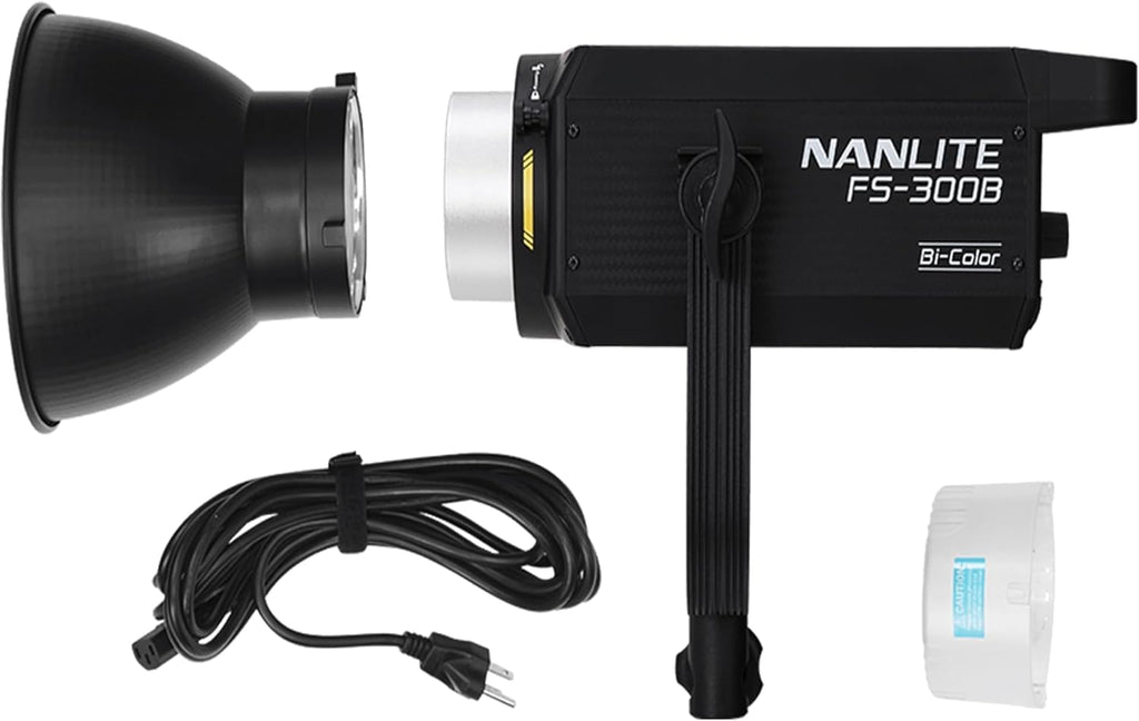 Nanlite FS-300B 300W Bi-Color LED Spotlight-2700K-6500K Adjustable CRI 96,App Control,Led Video Light Bowens Mount for Photography/Videography/YouTube/TikTok Content Creation & Live Streaming