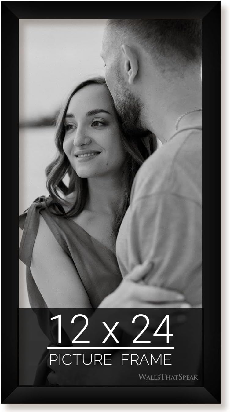 wallsthatspeak 12x24 Black Picture Frame for Puzzles Posters Photos or Artwork