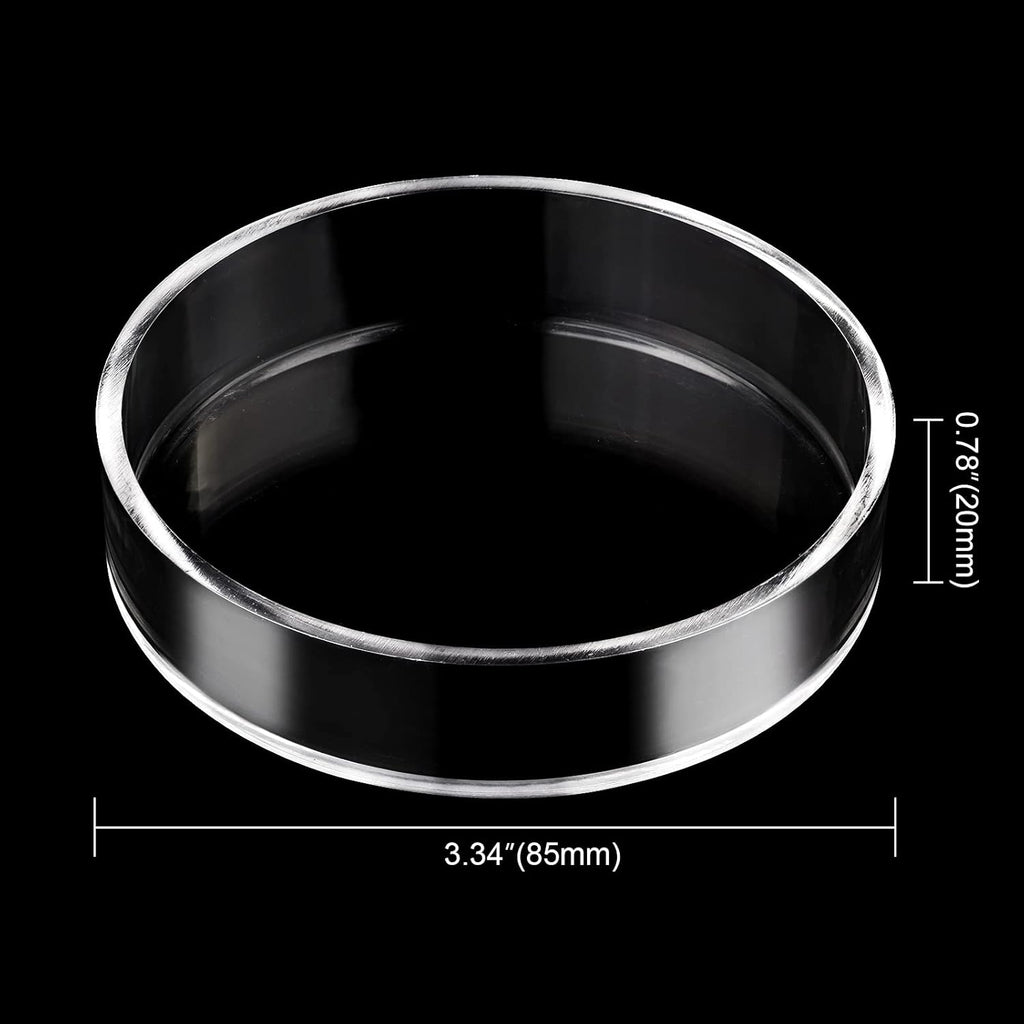 Aquarium Shrimp Feeder Dish Round Clear Fish Tank Feeding Dish Bowls (85mm)
