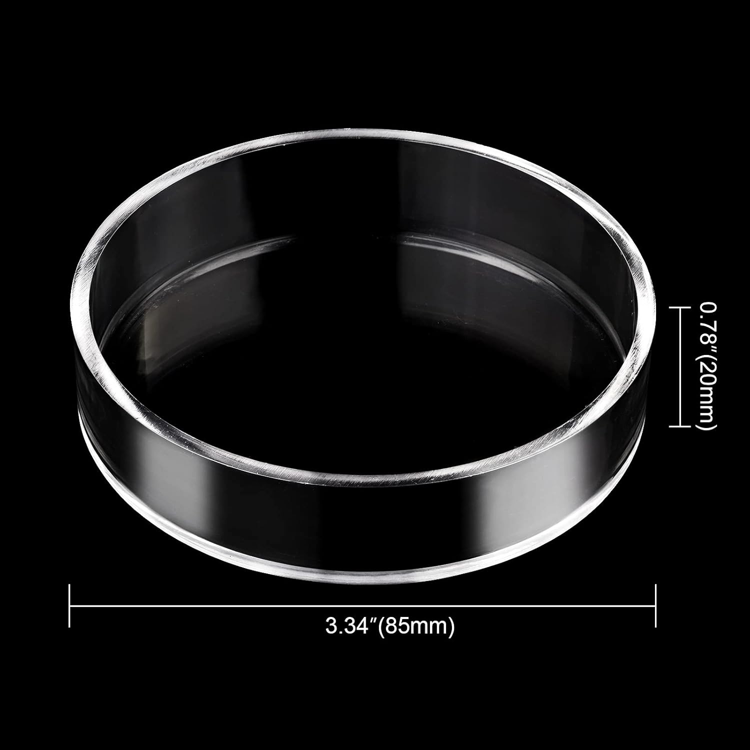 Aquarium Shrimp Feeder Dish Round Clear Fish Tank Feeding Dish Bowls (85mm)