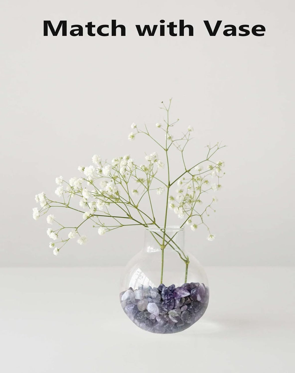 LAIDANLA Amethyst Crushed Stone Crystal Chips Bulk Natural Gemstones Healing Reiki Crystals Mini Quartz Vase Filler Aquarium Gravel 100g