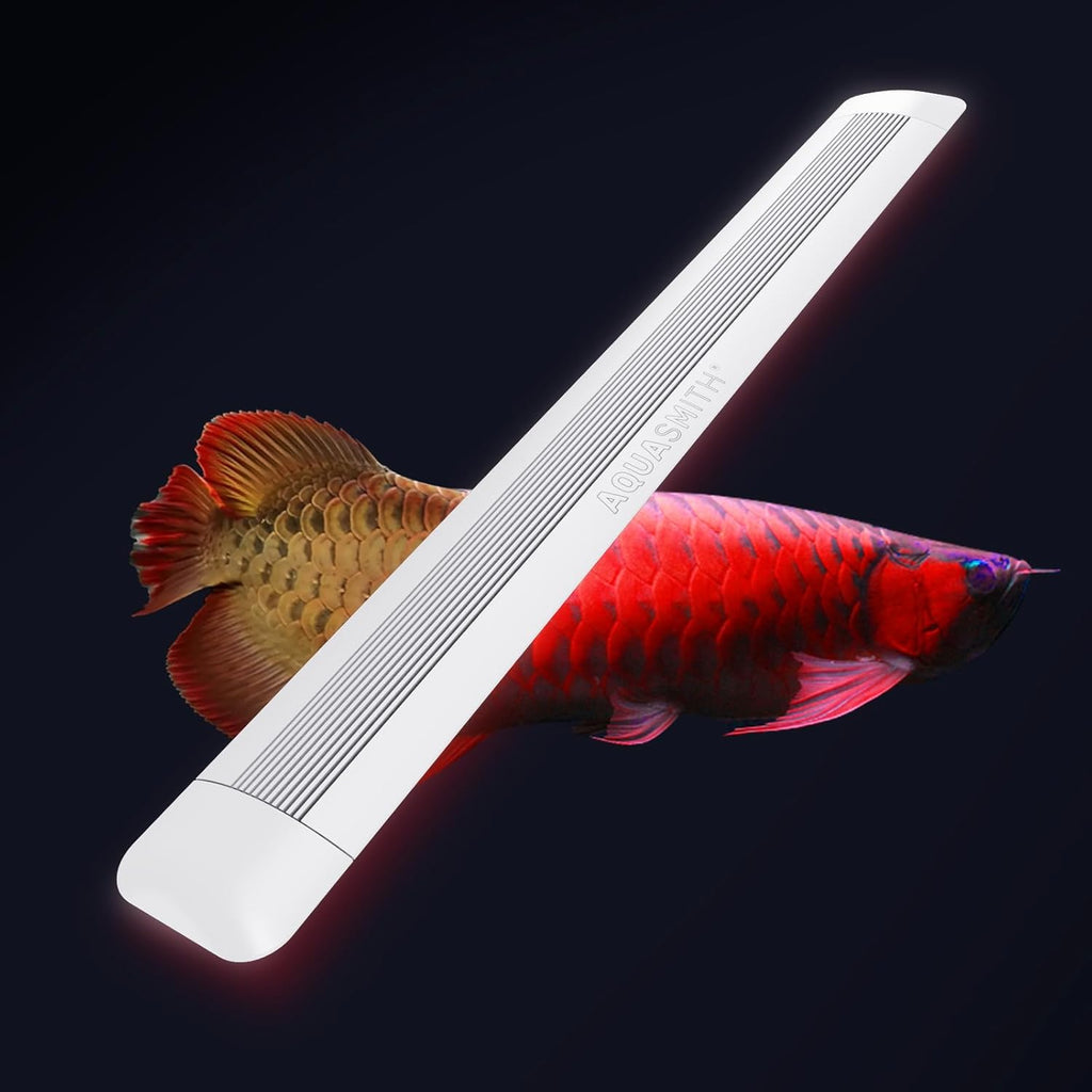 Aquarium Light,Fish More Red Water is Not,Specific Full Spectrum Fish Tank Light,Comes with Two Mounting Brackets, Timing Function, Memory Feature, Adjustable Brightness, IP68 (22IN)