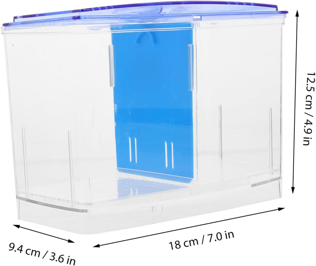 VANZACK Fish Breeding Box Transparent Isolation Tank for Fry and Adult Fish Temperature Control Incubator Durable Guppy Nursery with Easy Viewing for Aquariums