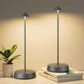 Cordless Table Lamp Rechargeable, Battery Operated 6000mAh Desk Lamp Touch Dimmable Lamp Outdoor Waterproof Portable Wireless Table Light, Small Table Lamp for Restaurant Bar/Outdoor (Gray-2PC)