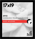 Americanflat 17x19 Picture Frame with Polished Plexiglass - Black Picture Frame - Wide Photo Frames Made of Engineered Wood for Vertical or Horizontal Wall Display - Epic Collection - Black