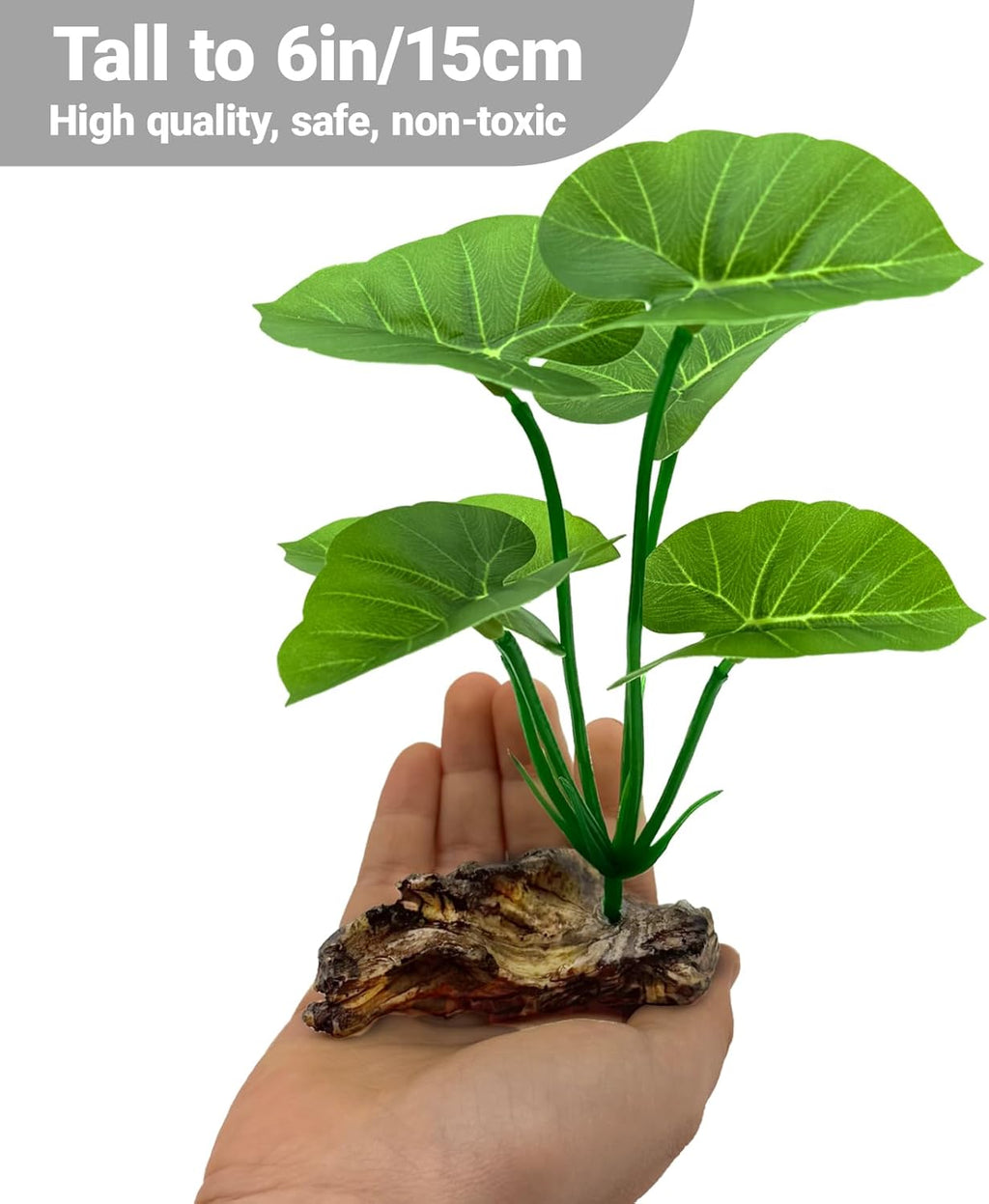 2-Pack Aquarium Decor Fish Tanks Decorations - 6inch Betta Fish Tank Plants Leaf Hammock, Artificial Silk Aquarium Plants for Betta Fish Tank Accessories, Goldfish, Reptiles Plant Decor Driftwood