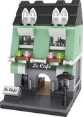 Brick Loot Mini City Parisian Restaurant “Le Café” – Lego-Compatible Modular Mini Bricks Café Building Set, City Blocks Kit for Kids & Adults, French Bistro Storefront DIY Model, Display Collectible