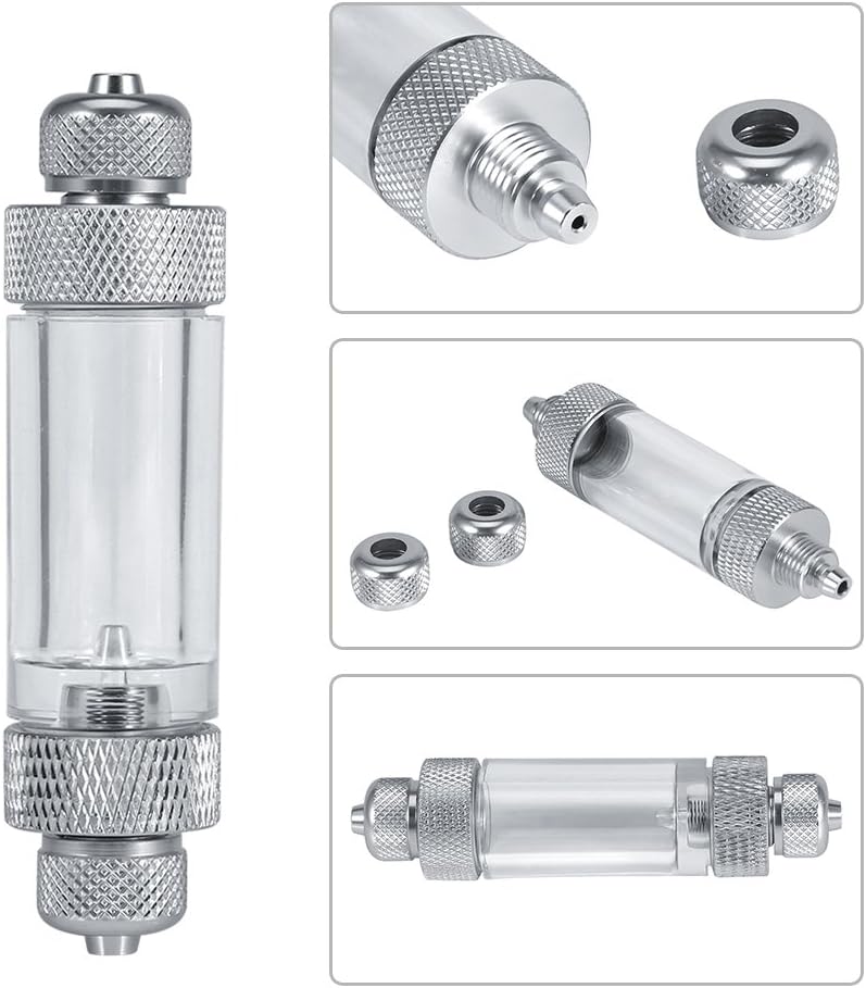 Aquarium Water Plant CO2 Bubble Counter Single/Double Head Non-Return Bubble Counter Fish Tool (Double Head)