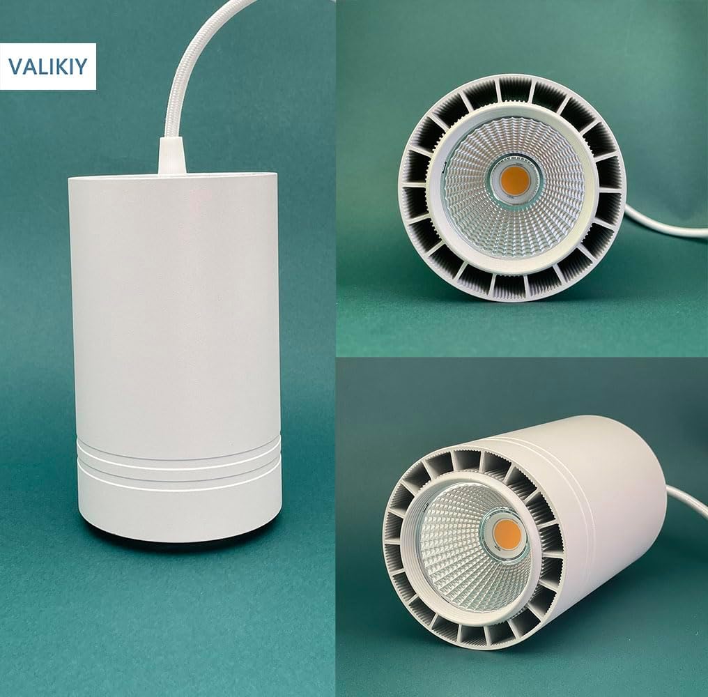 Hanging Grow Light 40W Large, Full Spectrum Warm White Color Plant Lamp, 120V Plug-in with Timer, 15FT Fabric Power Cord, Decorative Pendant Plant Light