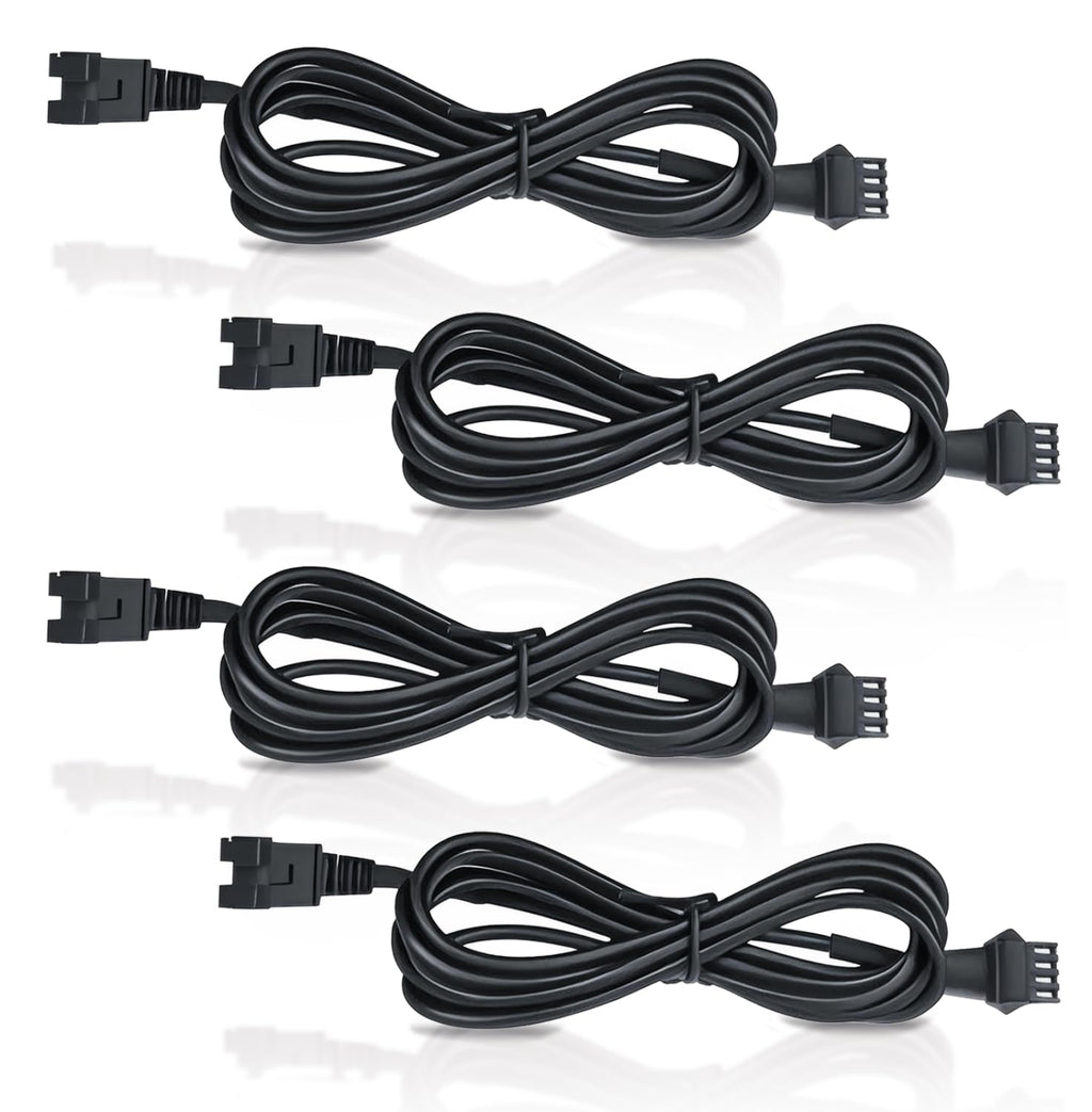4 Pcs 4 Pin 60 inch LED Rock Light Extension Cable, Rock Light Extension Wire 4 Pin RGB Connector with High-Purity Copper & PVC Insulation for Motorcycle, ATV, Car,Trucks, RV & Neon Strip