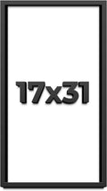 17x31 Shadow Box Frame Black | 1 Inch Deep Solid Wood Shadowbox Display Frame | UV Resistant Acrylic Plexiglass, Acid Free Backing, and Hanging Hardware | Dugan Picture Frame Style