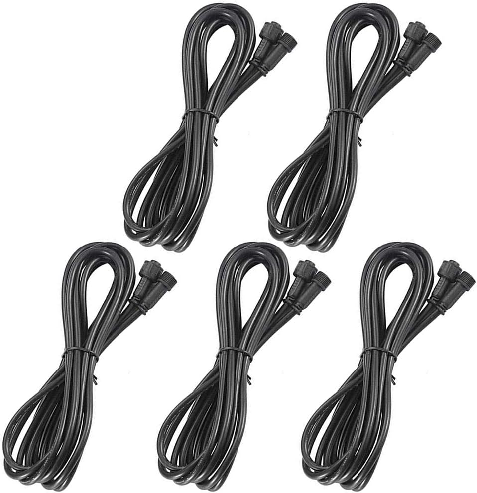 Sumaote 3.28ft 1m 5Pin Extension Cable Wire with Male and Female Connectors at Both Ends for RGBW Color LED Deck Light (5 Pin, 3.28ft, 5 Pack)