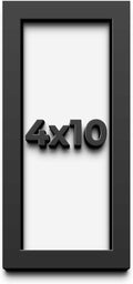 4x10 Black Shadow Box Frame - Contemporary Wood Shadow Box Complete with UV Acrylic, Foam Board Backing & Hanging Hardware