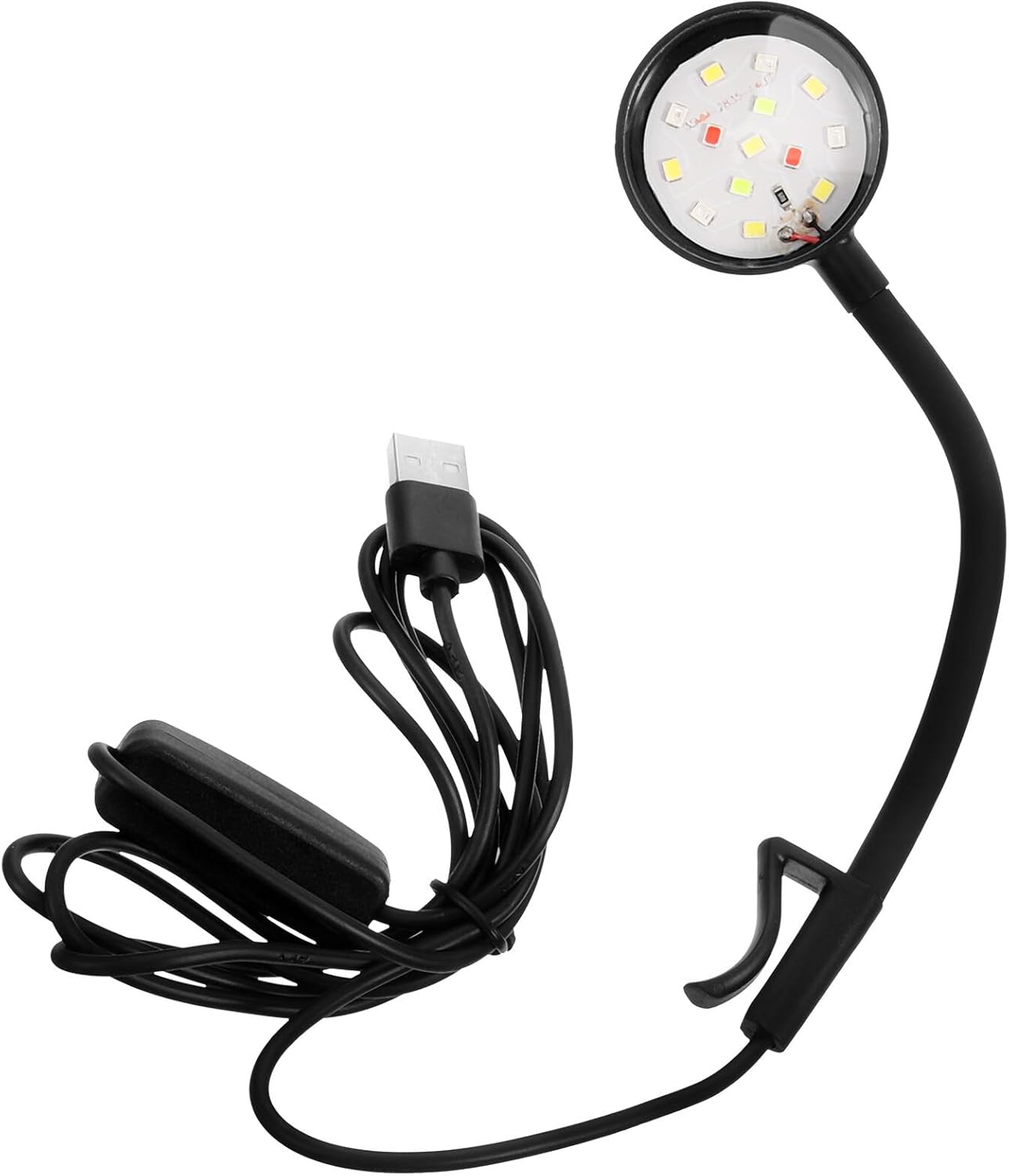 Gadpiparty Clip Aquarium LED Light Rotatable Compact Fish Tank Lamp with Bright LED for Mariculture and Plant Growth Lighting for Reef Tanks and Reptile Farming