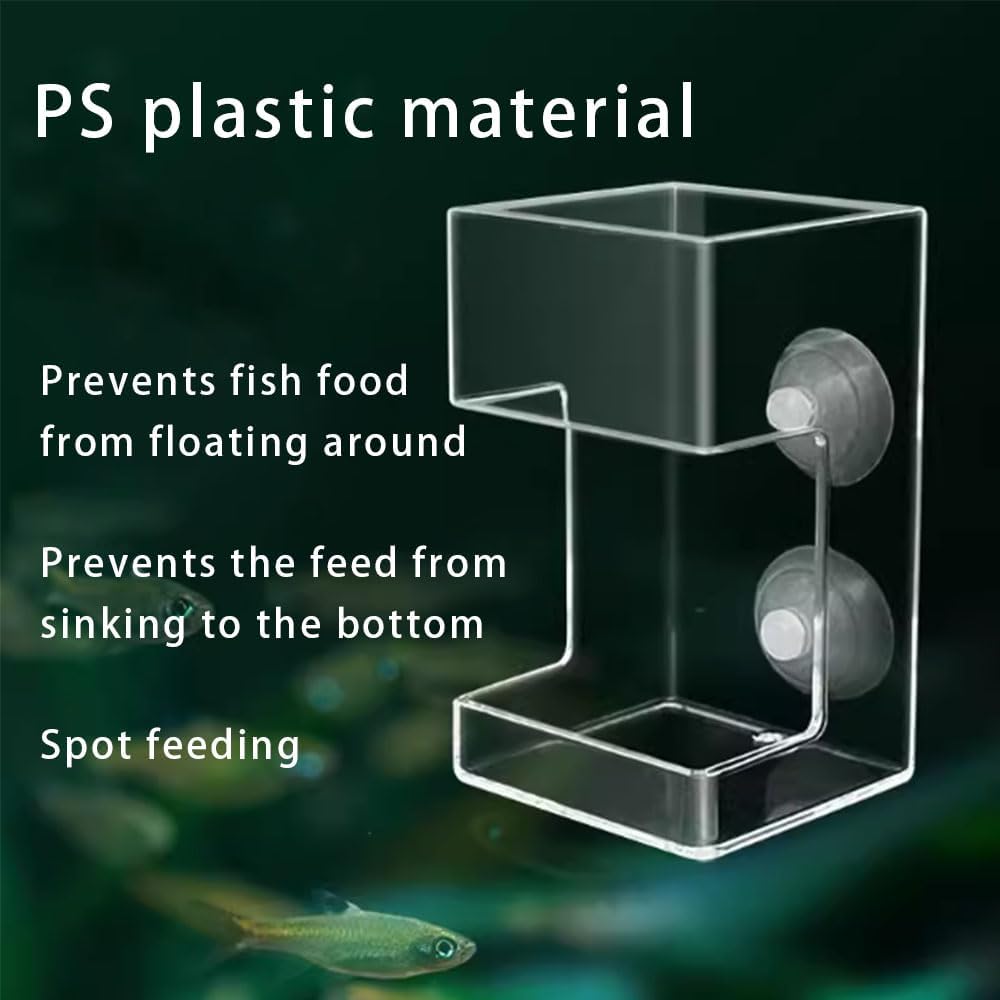 Fish Feeder Square-Shaped Automatic Fish Feeders Reduced Filter Clogging Tank Suitable for All Kinds of Food Tank Accessories